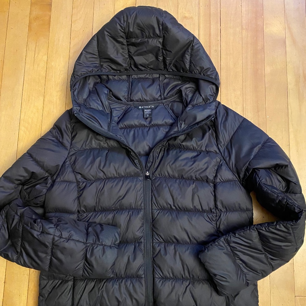 Athleta Aire puffer black packable puffer size extra small xs